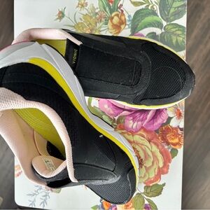 Vionic Black and Yellow Slip-On Sneakers